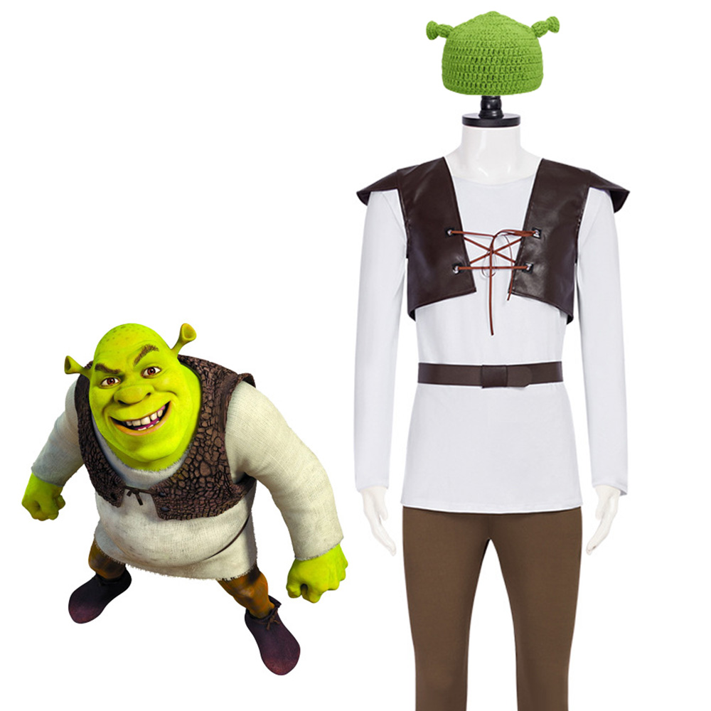 Leather Work Hat - Shrek أزياء تنكرية قبعة خضراء Shrek