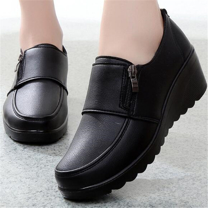 Leather Work Flats Women - أحذية نسائية ربيعية جديدة أحذية نسائية
