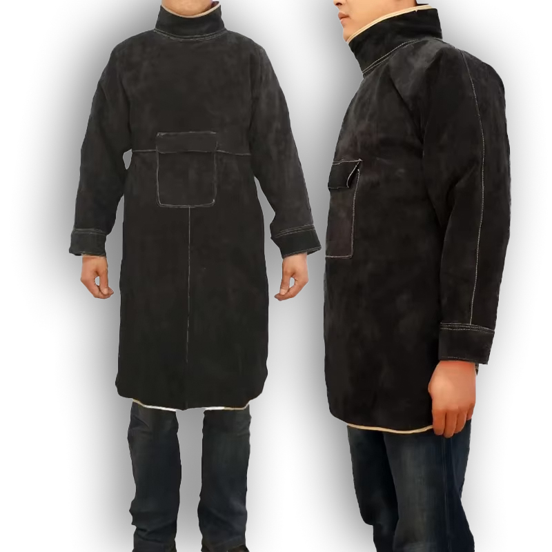 Leather Work Overalls - مقاومة للحرارة واللهب الثقيلة سبليت جلد