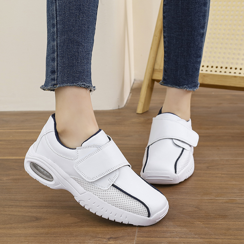 Leather Work Flats Women - أحذية التمريض المهنية البيضاء النقية النساء