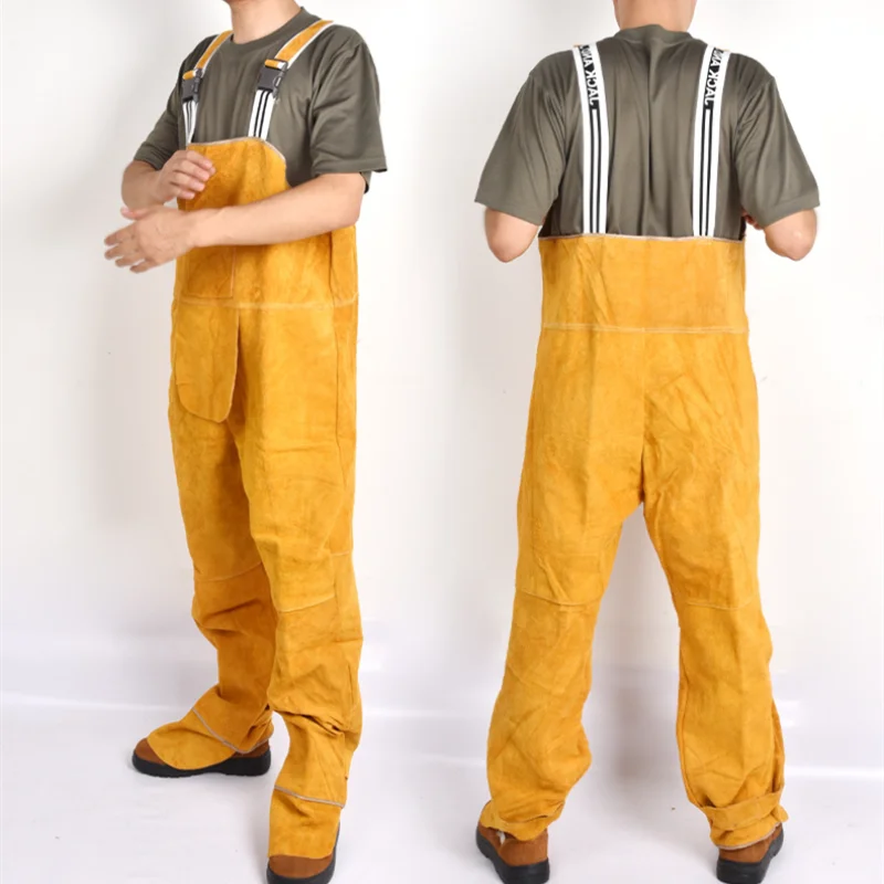 Leather Work Overalls - جلد البقر لحام مريلة وزرة للرجال