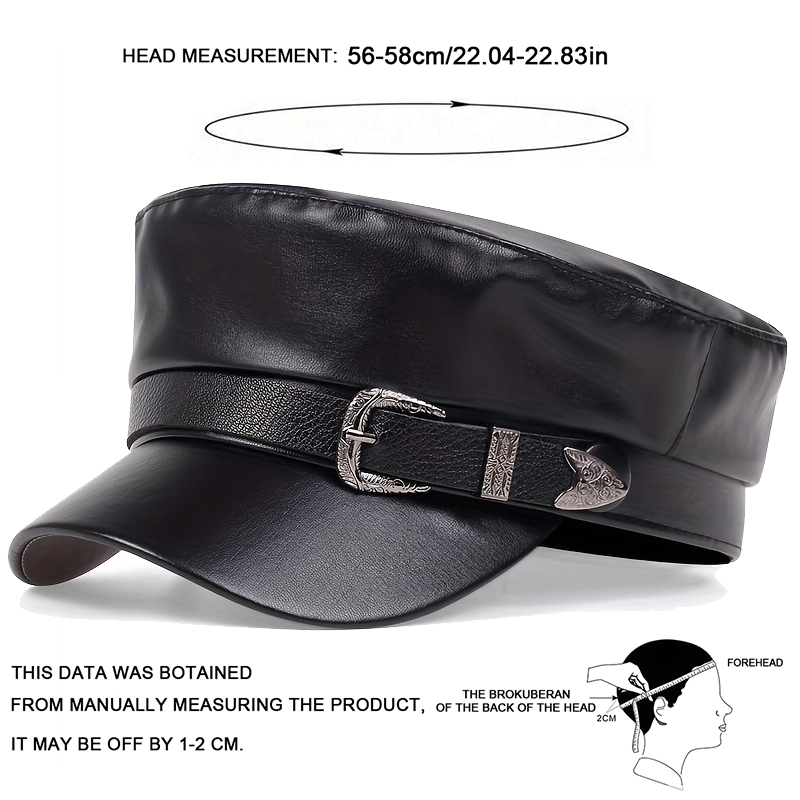 قبعات نسائية أنيقة بحزام كبير  - مراجعة Leather Work Hat وسعره
