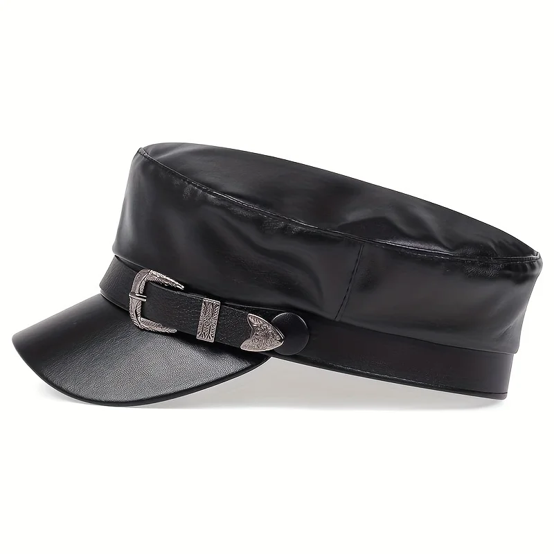 قبعات نسائية أنيقة بحزام كبير  - مراجعة Leather Work Hat وسعره