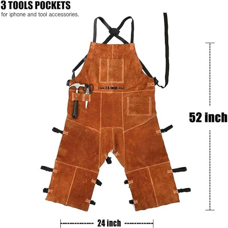 بذلة رجالية السراويل المطبوعة  - مراجعة Leather Work Overalls وسعره