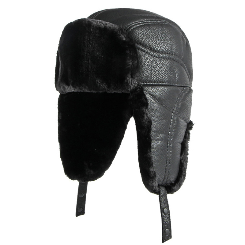 HT4002 جديد بو الجلود الروسية  - مراجعة Leather Work Hat وسعره