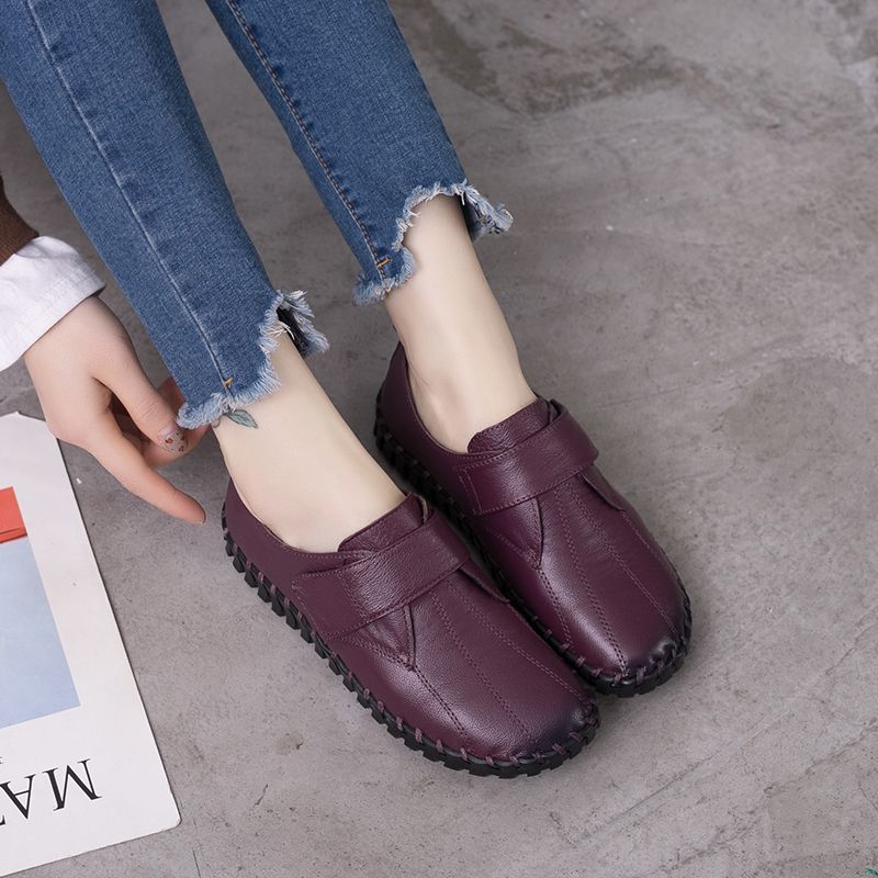 حذاء باليه فاخر من الجلد الطبي - مراجعة Leather Work Flats Women وسعره