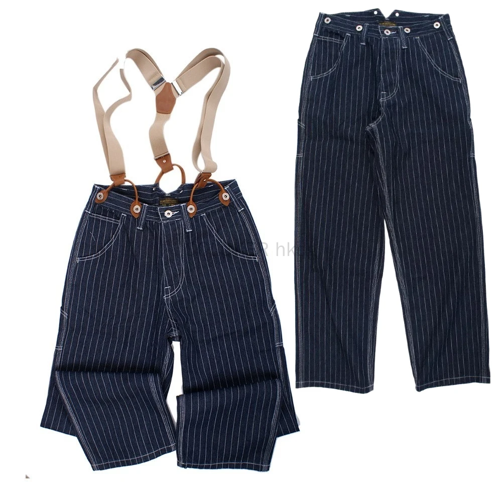 أفرول دينيم رجالي بتصميم خطوط  - مراجعة Leather Work Overalls وسعره
