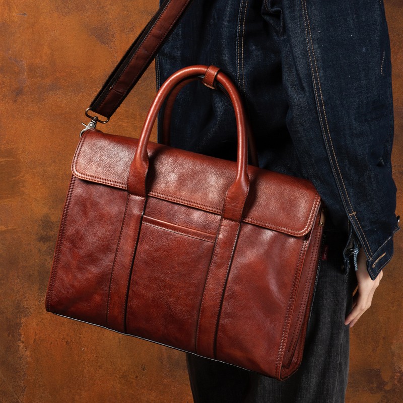 حقيبة يد من الجلد المدبوغ بالخ - مراجعة Leather Work Handbag وسعره