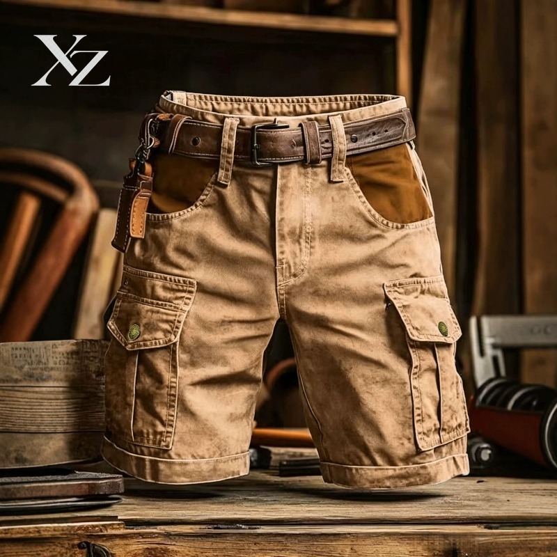 شورت كارجو رجالي فاخر بتصميم ع - مراجعة Leather Work Overalls وسعره