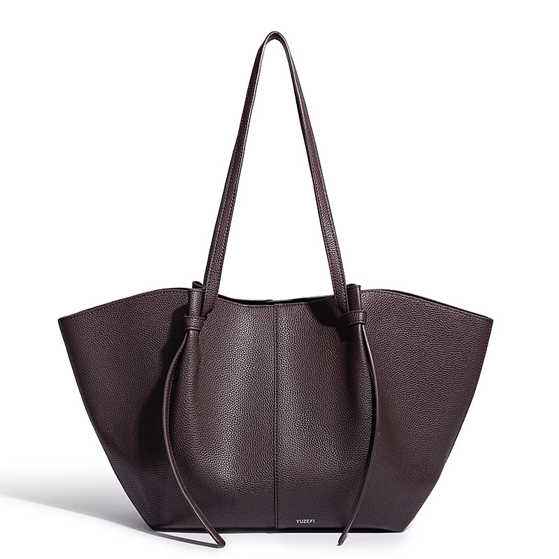 حقيبة كتف نسائية جلدية كبيرة ا - مراجعة Leather Work Handbag وسعره