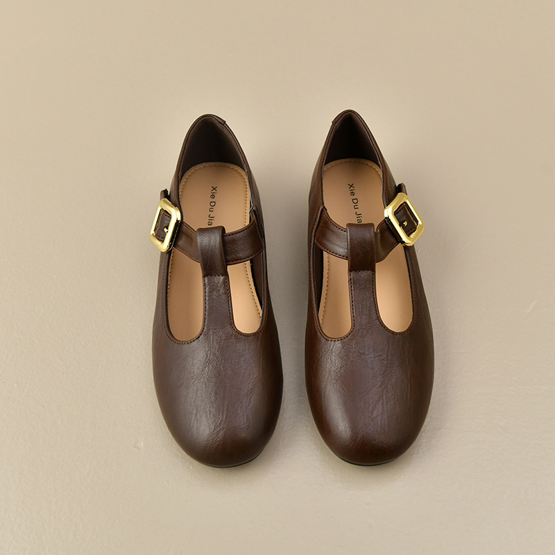 أحذية نسائية مسطحة من الجلد بح - مراجعة Leather Work Flats Women وسعره