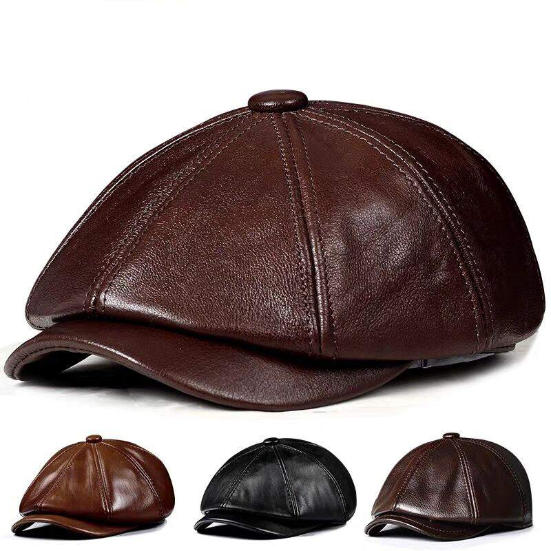ربيع جديد قبعة جلدية حقيقية قب - مراجعة Leather Work Hat وسعره