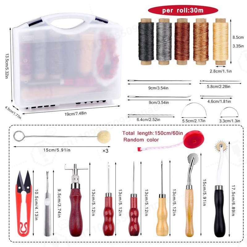 مجموعة أدوات الخياطة اليدوية ل - مراجعة Leatherwork Kit وسعره