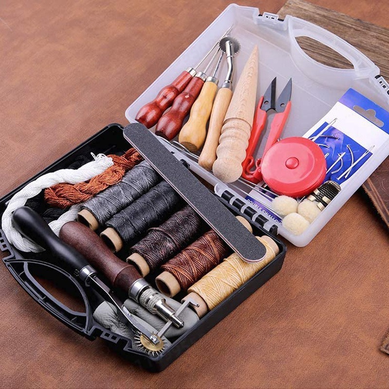 مجموعة أدوات الخياطة اليدوية ل - مراجعة Leatherwork Kit وسعره