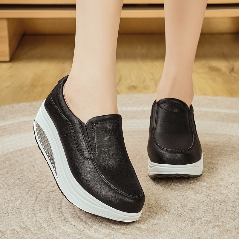 أحذية نسائية ربيعية من الجلد ا - مراجعة Leather Work Flats Women وسعره