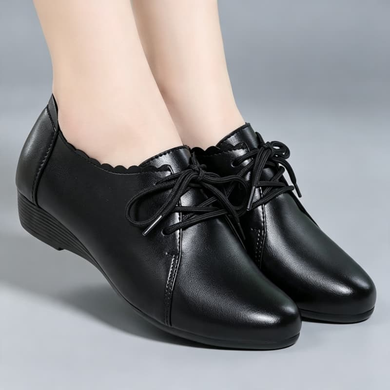 أحذية أكسفورد مريحة بمقاسات كب - مراجعة Leather Work Flats Women وسعره