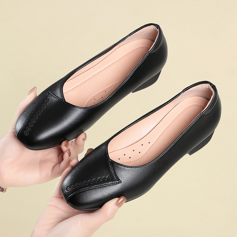 أحذية نسائية مسطحة من الجلد ال - مراجعة Leather Work Flats Women وسعره