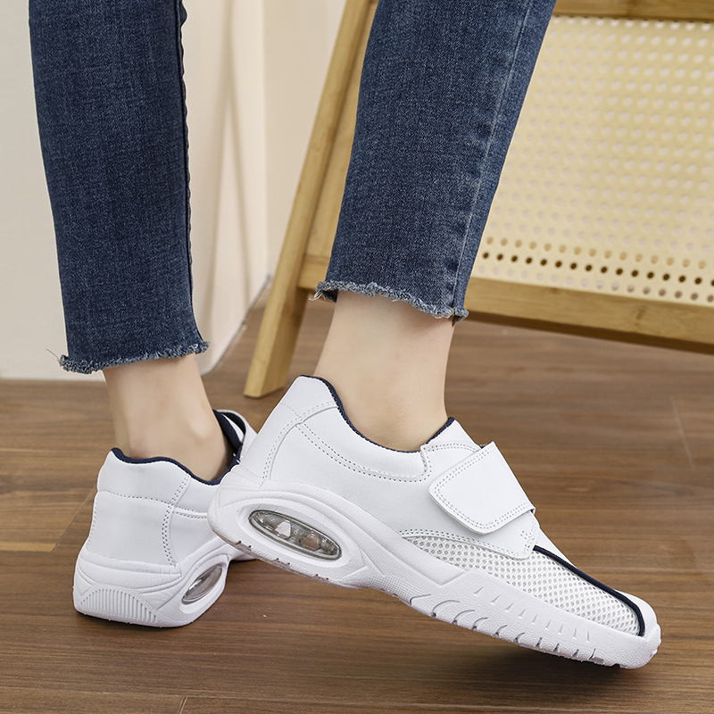 أحذية التمريض المهنية البيضاء  - مراجعة Leather Work Flats Women وسعره