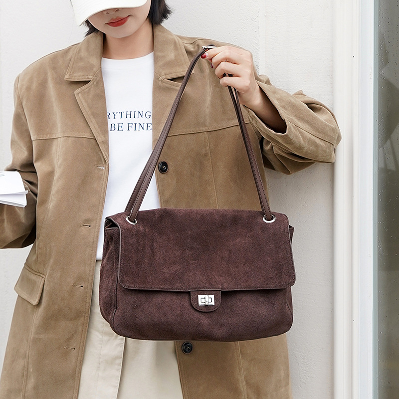 حقيبة كتف نسائية من الجلد السو - مراجعة Leather Work Handbag وسعره