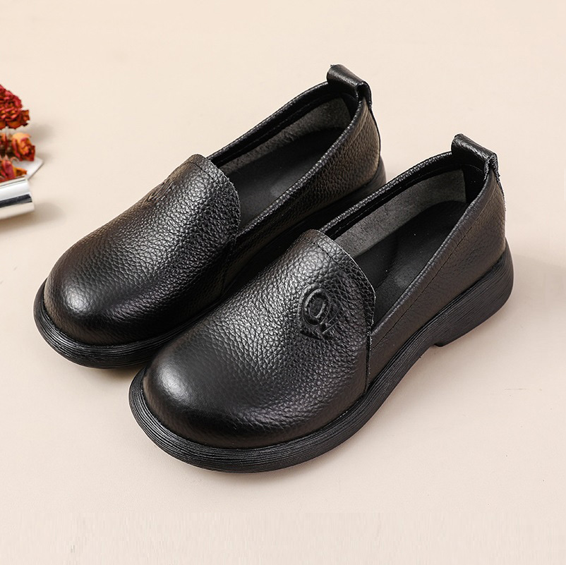 2025 حقيقية أحذية جلدية بدون ك - مراجعة Leather Work Flats Women وسعره